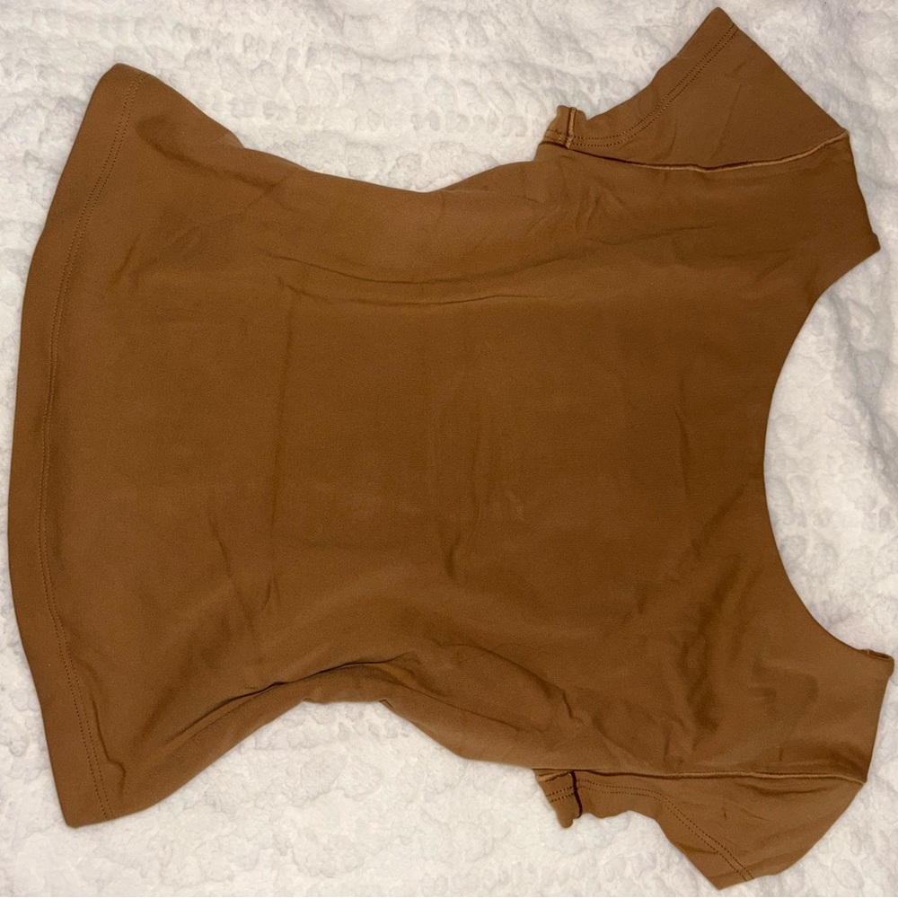 Brown backless Sleeveless Top